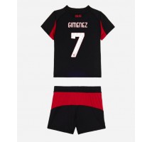 AC Milan Santiago Gimenez #7 Koszulka Podstawowa dzieci 2025-26 Krótki Rękaw (+ krótkie spodenki)